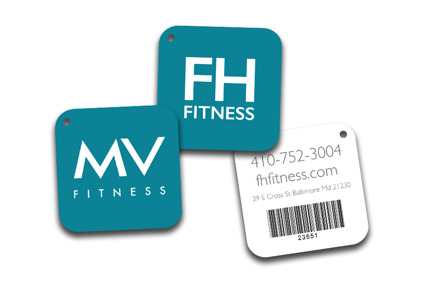 Membership key tags for a gym